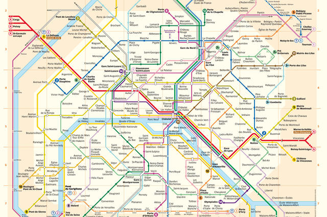 Paris metro map