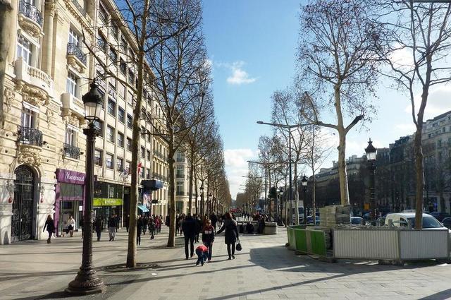 Avenue des Champs-Élysees: shops and palaces