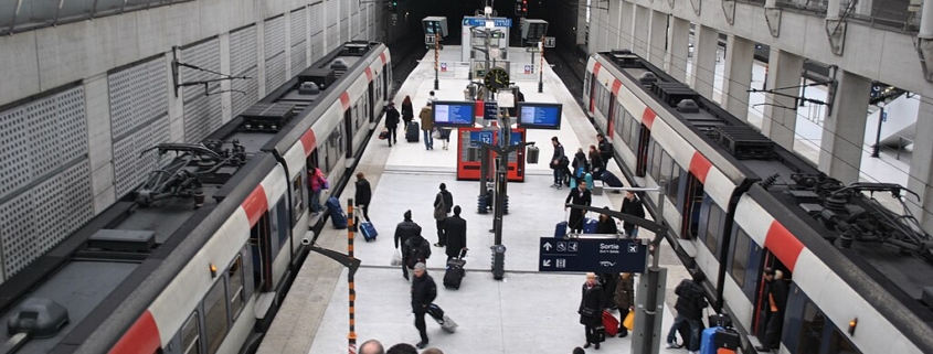 Railway station at Charles de Gaulle Airport